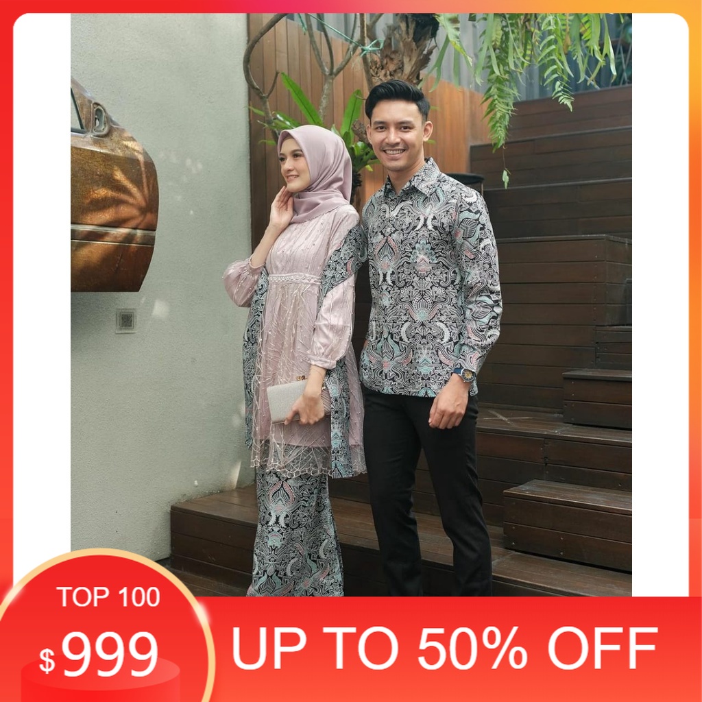 Promo % couple batik modern terbaru 2021 kondangan remaja dewasa ada jumbo kualitas premium | kebaya