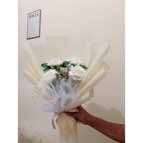 buket mawar adficial/ buket bunga plastik