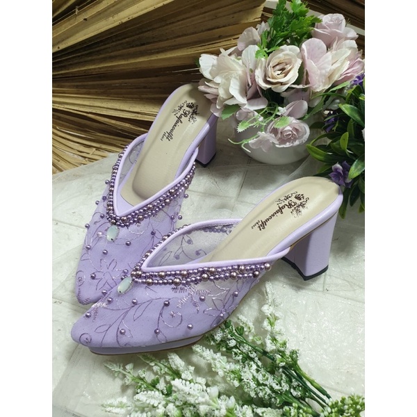 sepatu Yolanda lilac cantik tnggi 7cm tahu