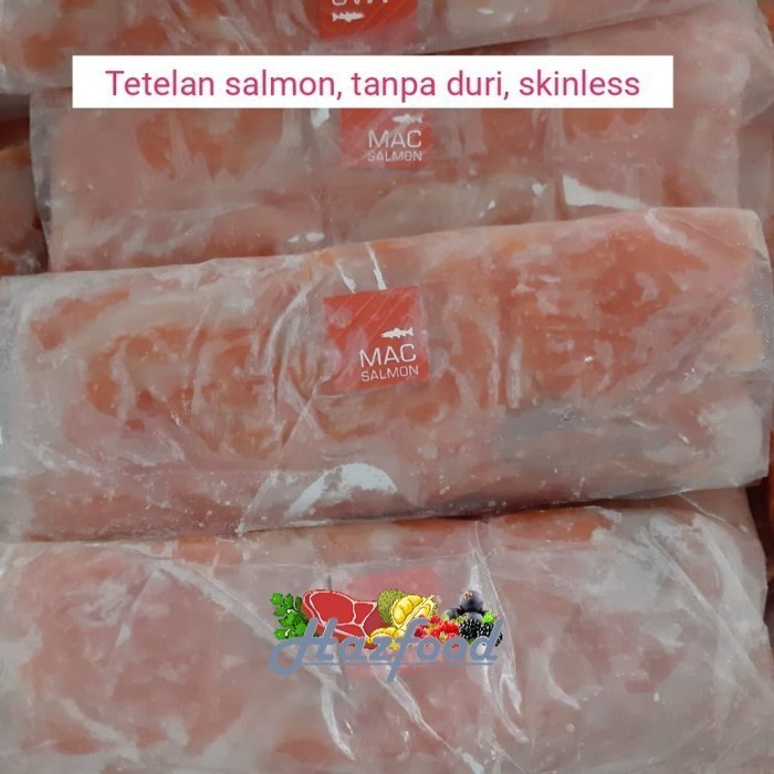 

Tetelan Salmon tanpa duri dan kulit