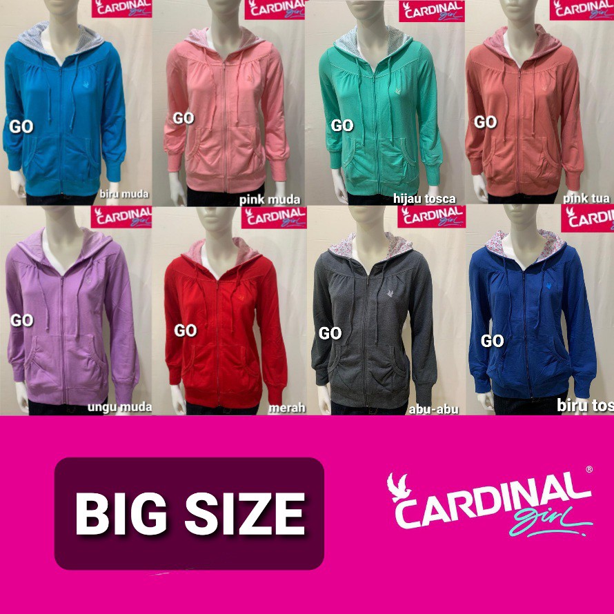 BB JAKET CARDINAL Wanita Size JUMBO /SWEATER GIRL 169 Jaket Cewek Sweater Cardinal 100% Original