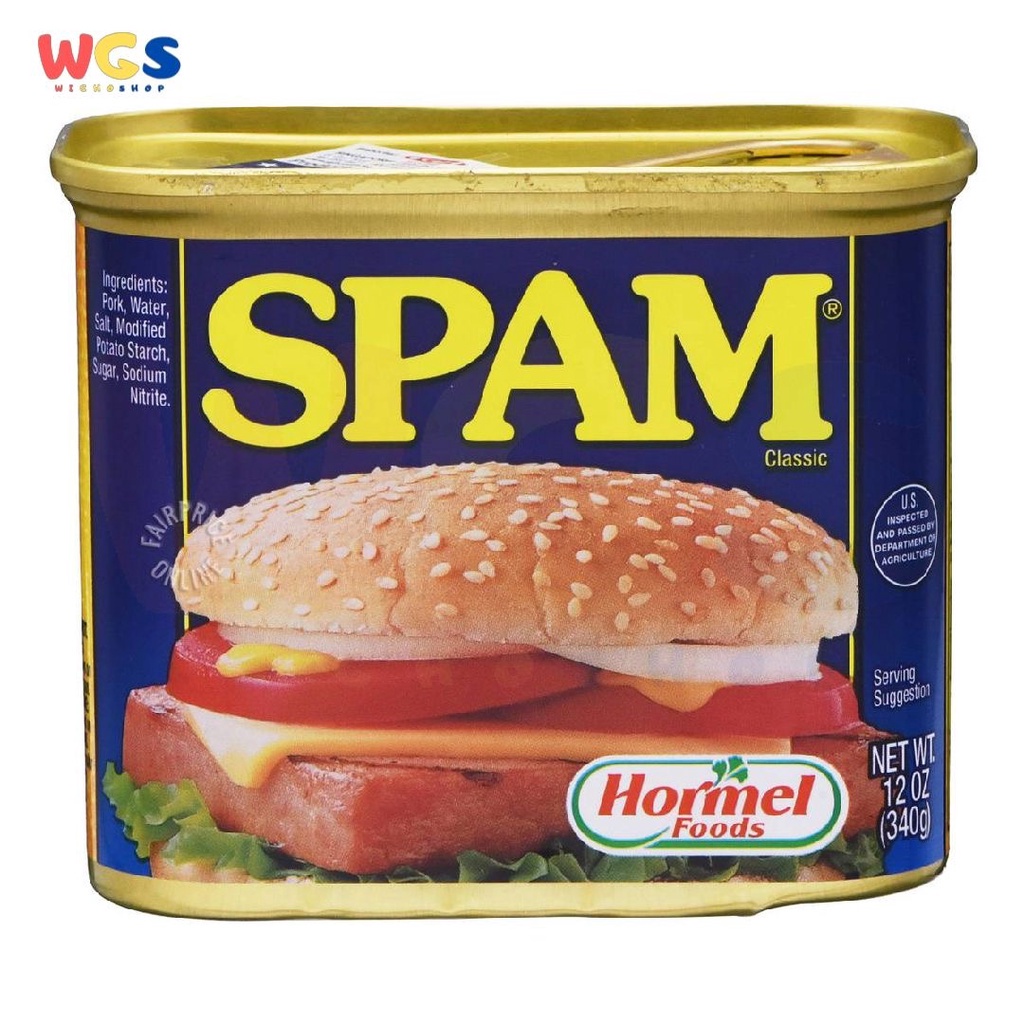 SPAM Classic Original Pork With Ham Luncheon Meat USA 12oz 340g