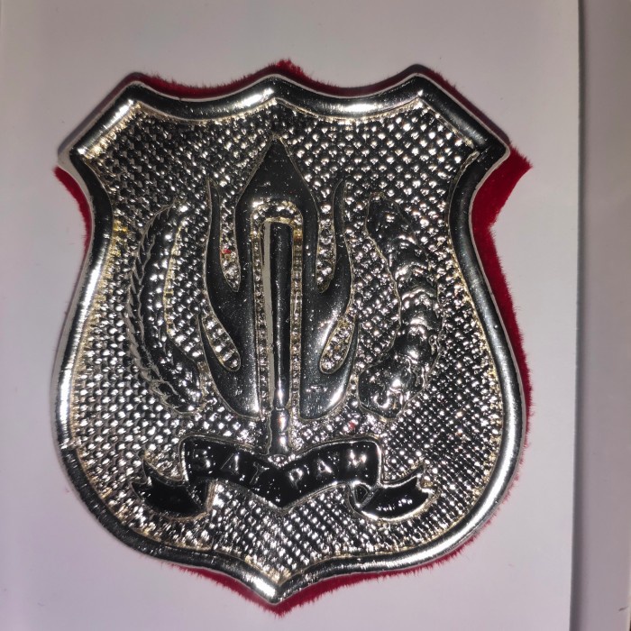 TERMURAH- Lencana Pin Satpam - Kewenangan Satpam/Security Terbaru - Silver