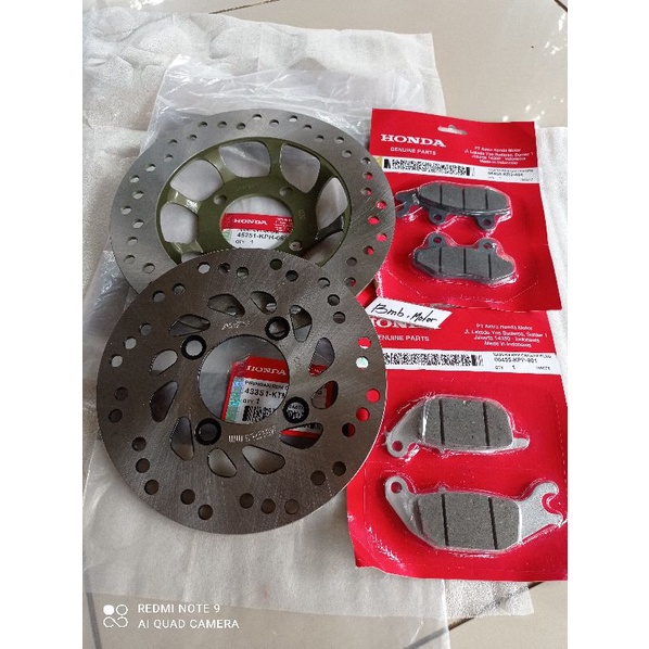Piringan Cakram Depan Belakang Plus Kampas Rem Supra x 125 .Kualitas Ori