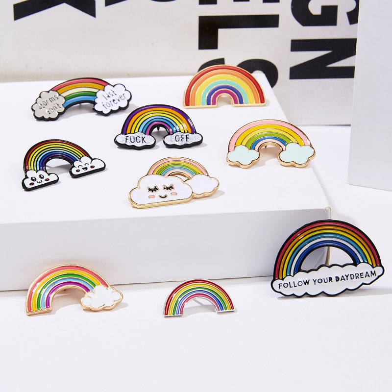 Bros Pin Enamel Bentuk Pelangi Lgbt Gay Pride Peace Untuk Hadiah Teman