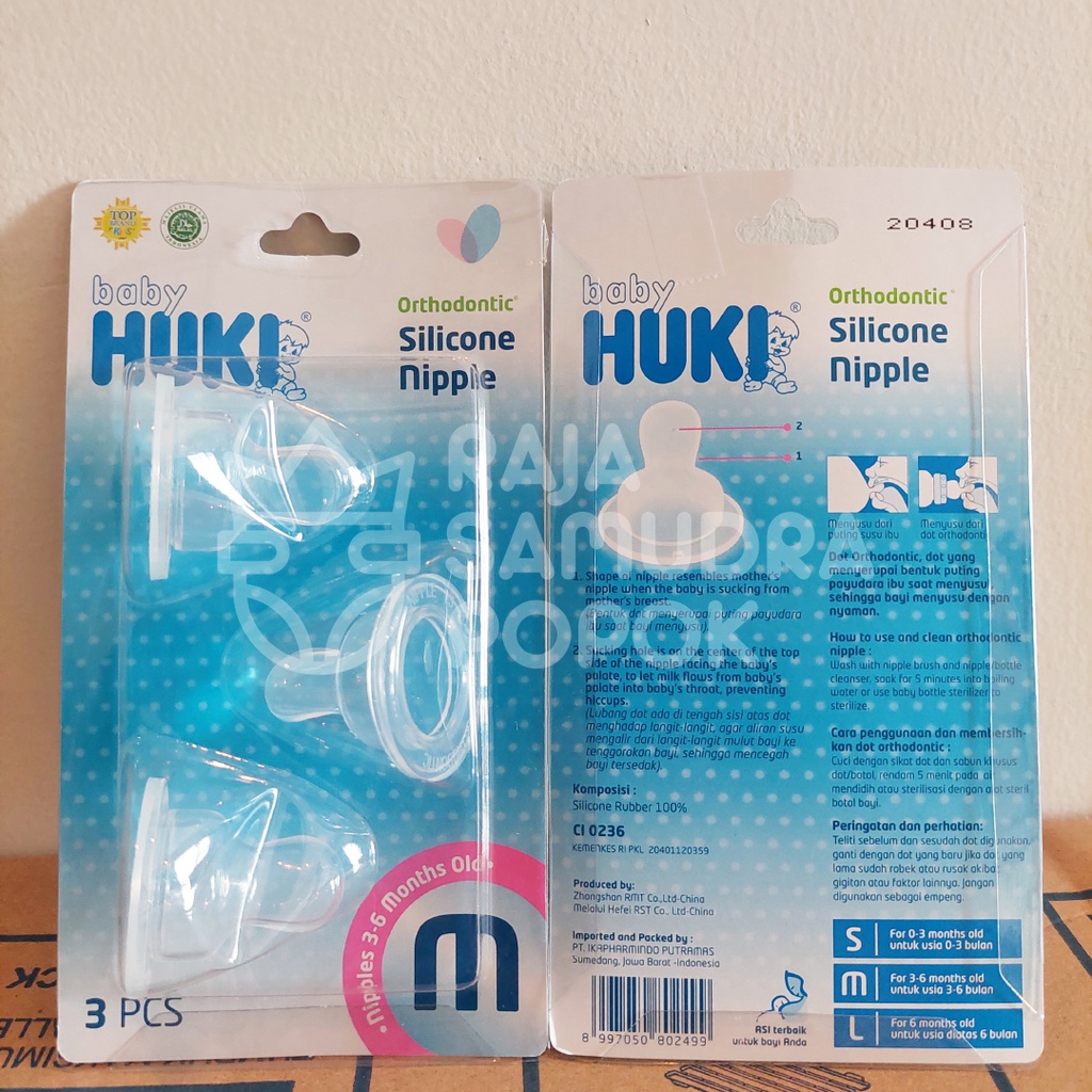 Huki Silicone Nipple L3, M3, S3 (Dot Bayi)