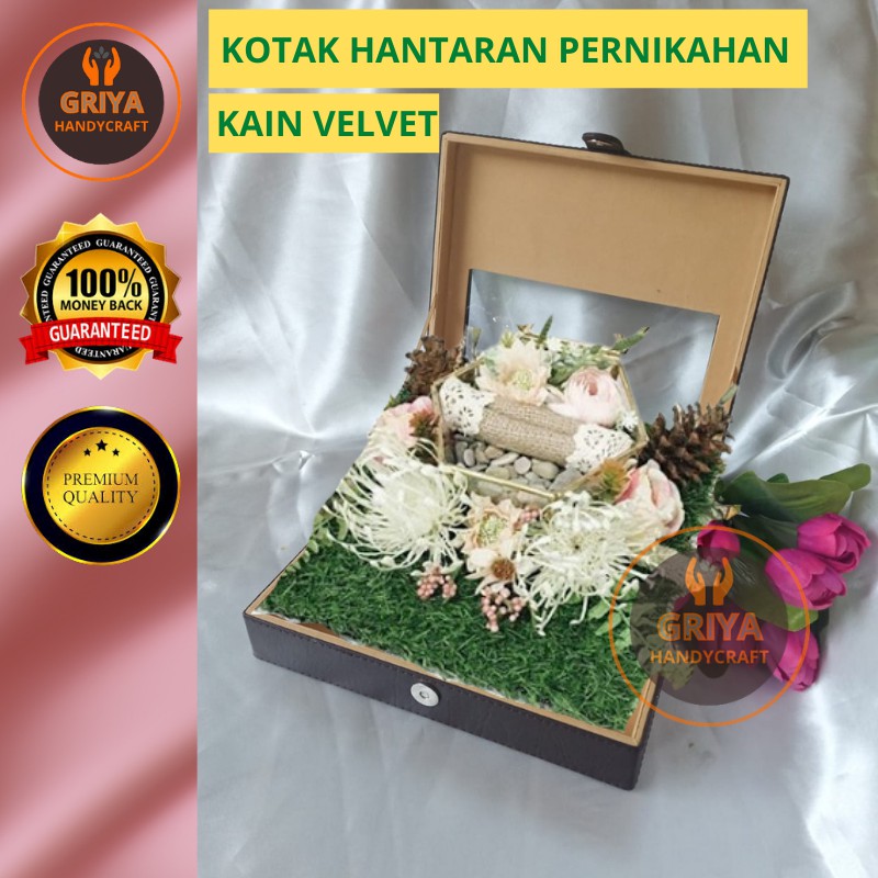 

Kotak Hantaran Seserahan Pernikahan Bahan Premium kain Velvet Terbaru