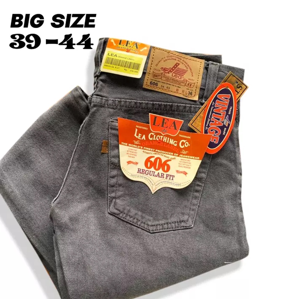 LEA 606 ORIGINAL JEANS JUMBO REGULER STANDART JINS PRIA ASLI