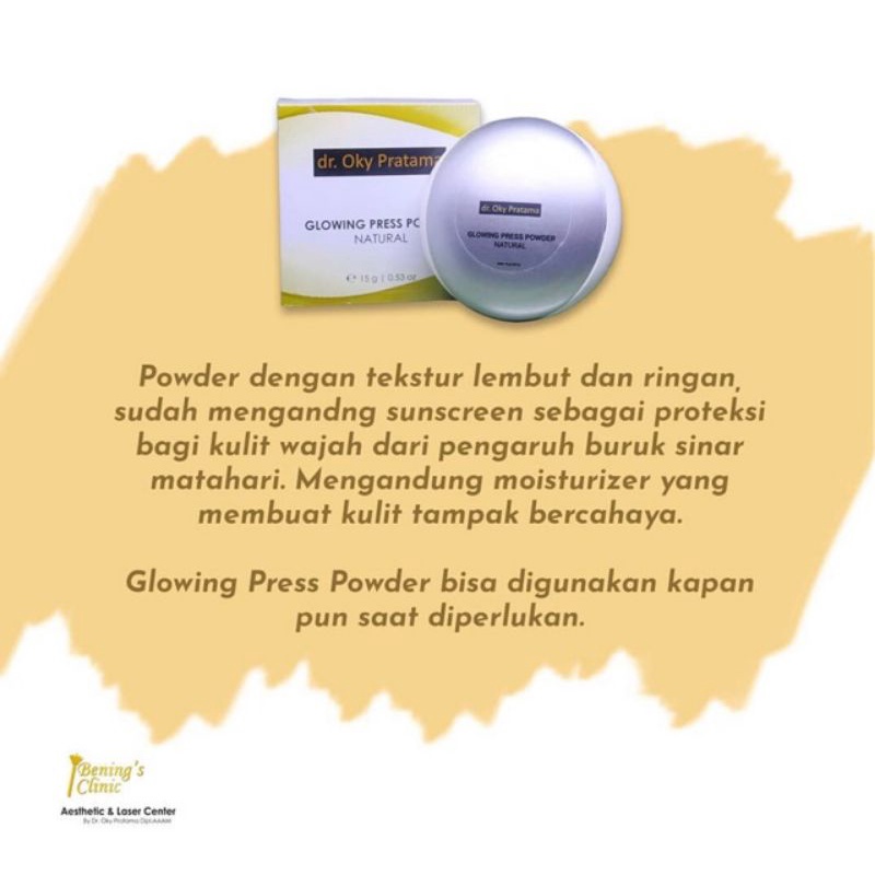 GLOWING PRESS POWDER NATURAL/ BEDAK PADAT BENINGS INDONESIA