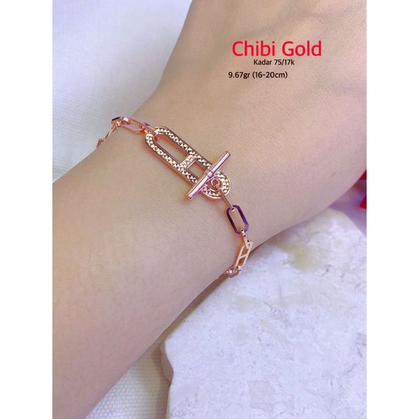 Gelang tangan emas asli 75582 #chibigold
