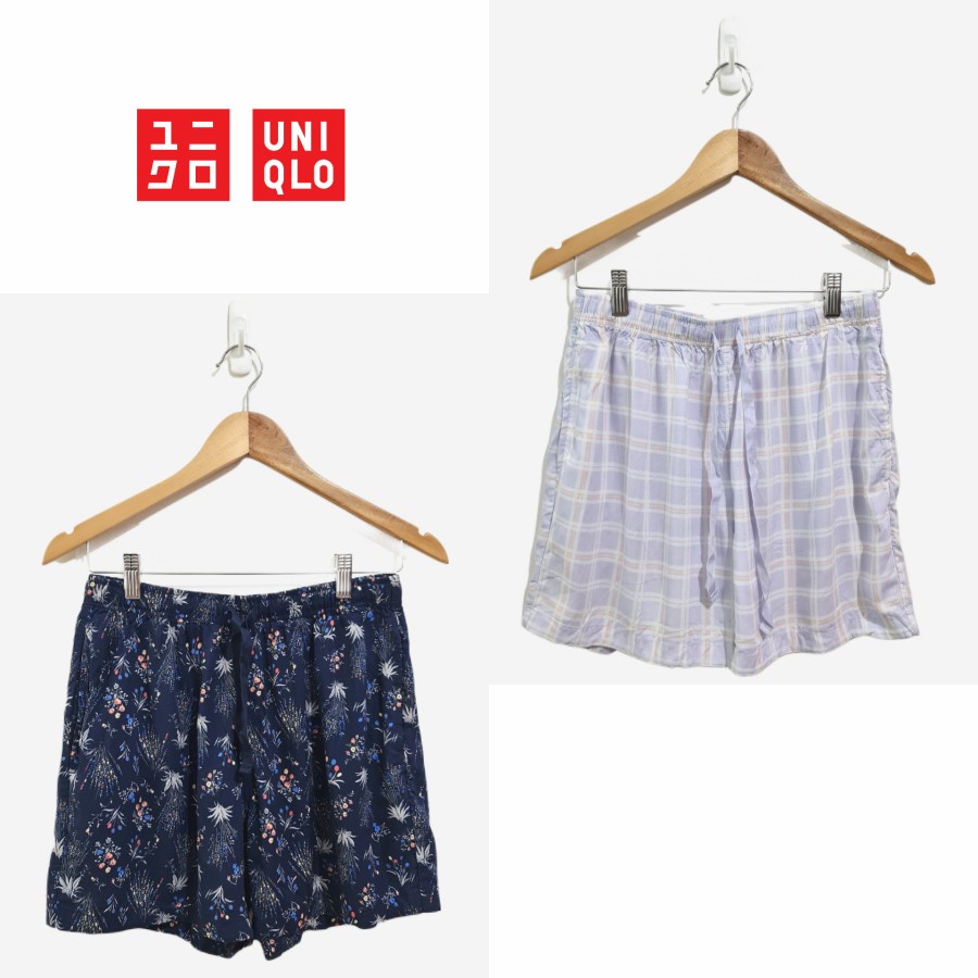 Celana Pendek Wanita Dewasa Remaja Anak Uniqlo Relaco Short Pants Katun Rayon Size M / Kado Baju Kao