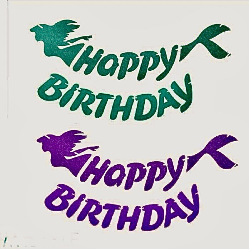 BANNER HAPPY BIRTHDAY MERMAID GLITTER