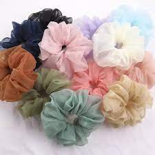 ikat rambut organza scrunchie korea style