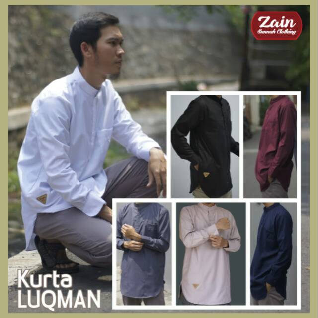 Zain Kurta Gamis Pakistan Luqman Lengan Panjang