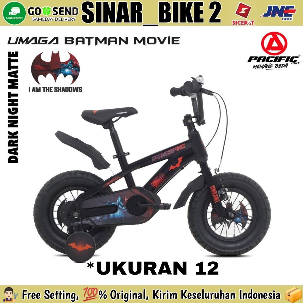 Sepeda Anak Laki 12 16 &amp; 18 Inch BMX PACIFIC UMAGA BATMAN MOVIE 3.0