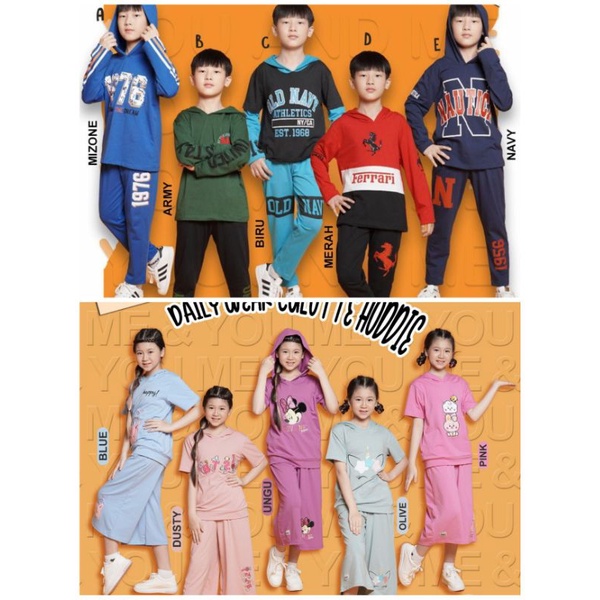 Hoodie set anak by me and you Kids (laki-laki dan perempuan)