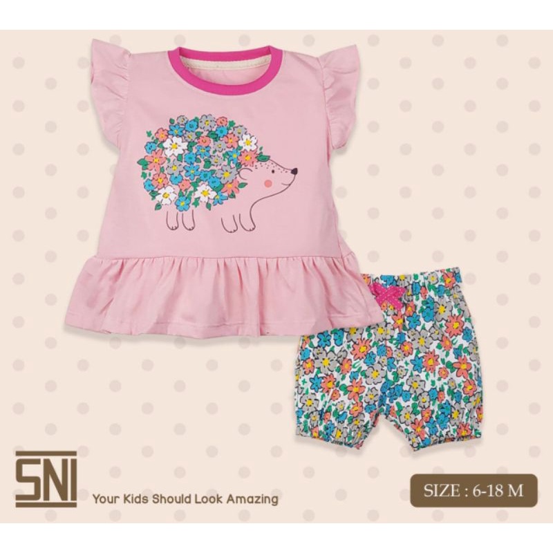 Baju set bayi perempuan/baju setelan anak perempuan/baju anak perempuan bahan katun/baju anak peremp
