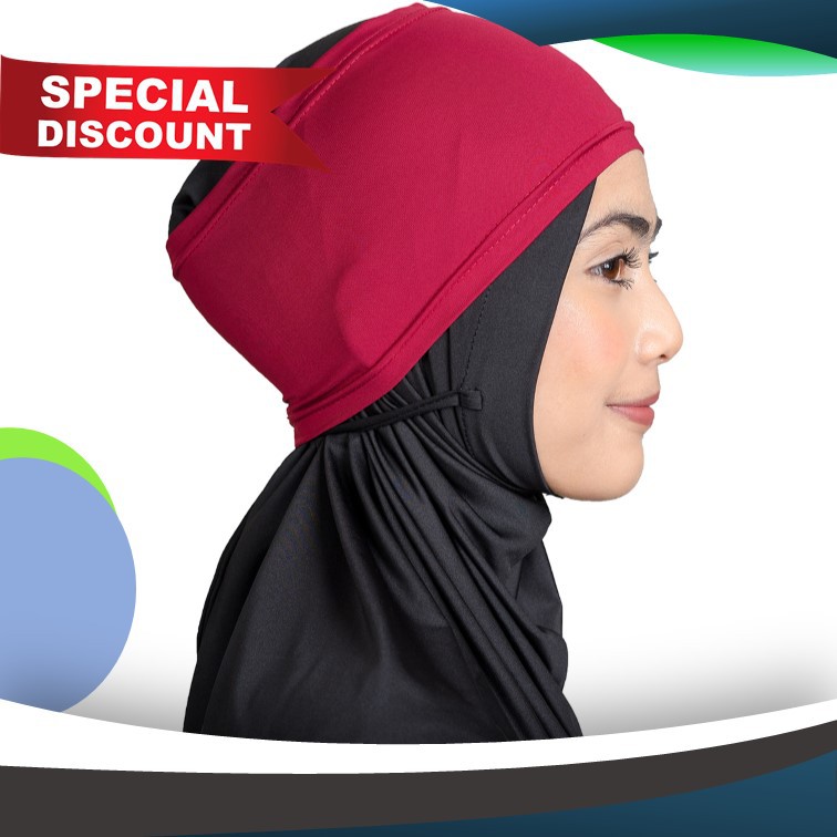 Nisrina Jilbab Ciput Bandana Lycra Polos Premium