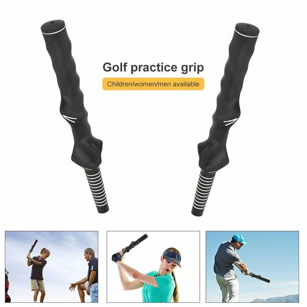 Nanas 2Pcs Golf Swing Grip Alat Golf Pegangan Latihan Golf Tahan Lama Tangan Kiri