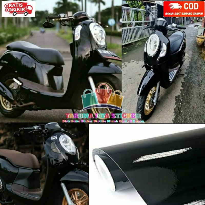 STIKER SKOTLET STIKER HITAM GLOSSY  DOFF PRO-FIX  SKOTLITE MOTOR GLOSSY STIKER MOTOR GLOSSY SKOTLITE