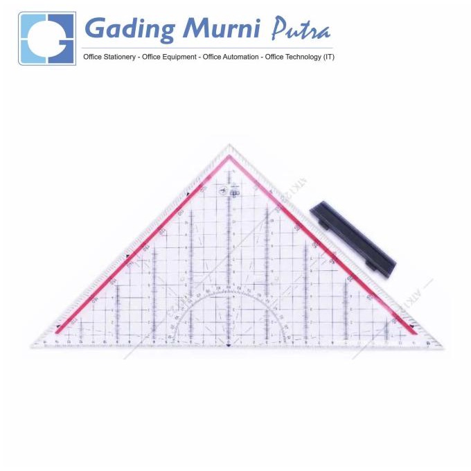 

Produk Unggulan] Penggaris Segitiga M+R Pegangan Mor 2332