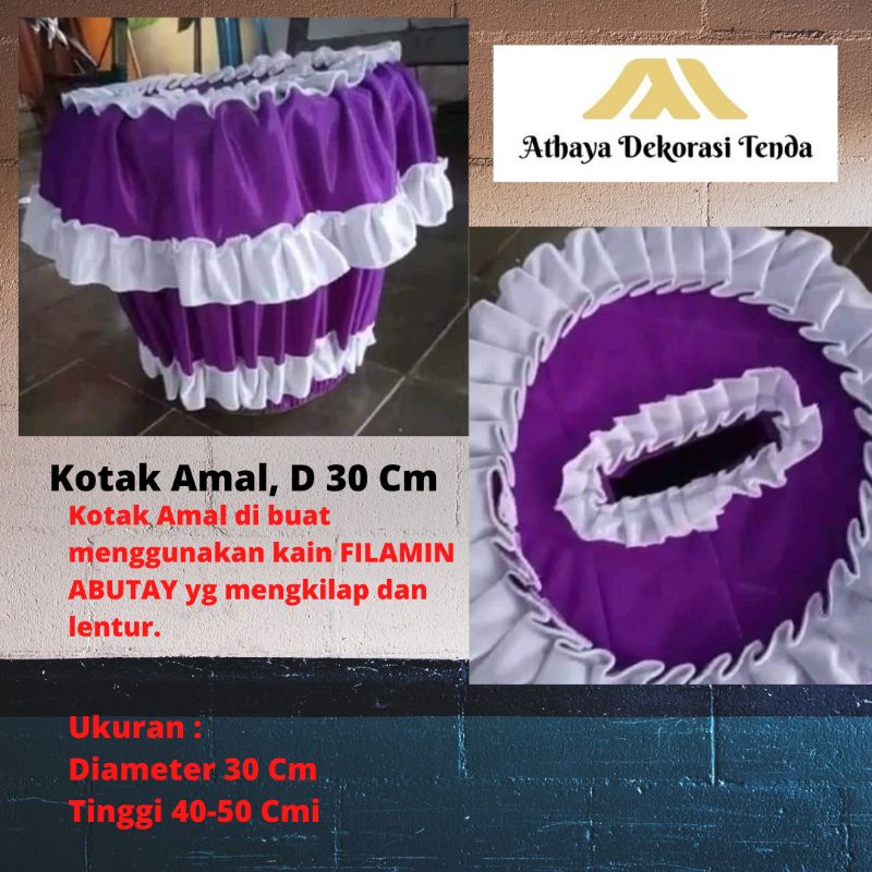 Cover/Sarung Kotak Amplop/Amal Bulat, D 30 - 45 Cm