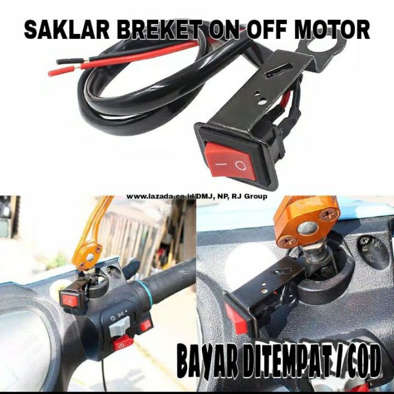 SAKLAR BRECKET ON OFF LAMPU MOTOR UNIVERSAL CUCI GUDANG