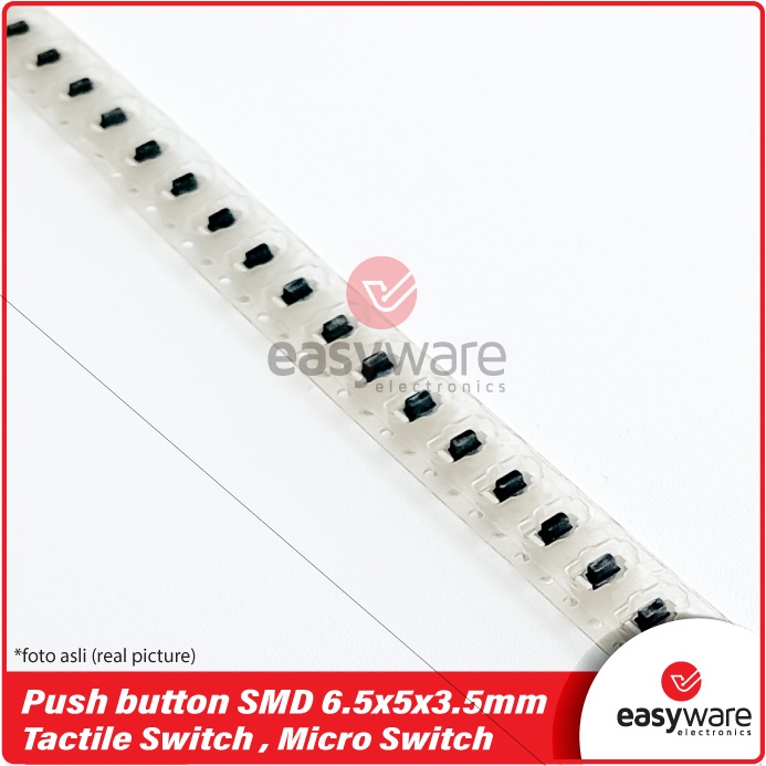 Push Button 6.5x5x3.5mm SMD SMT 2pin Tactile Momentary Micro Switch