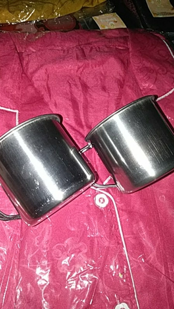 Mug Cangkir Stainless Steel 555 Kecil Murah Untuk Kopi Teh Dan Susu