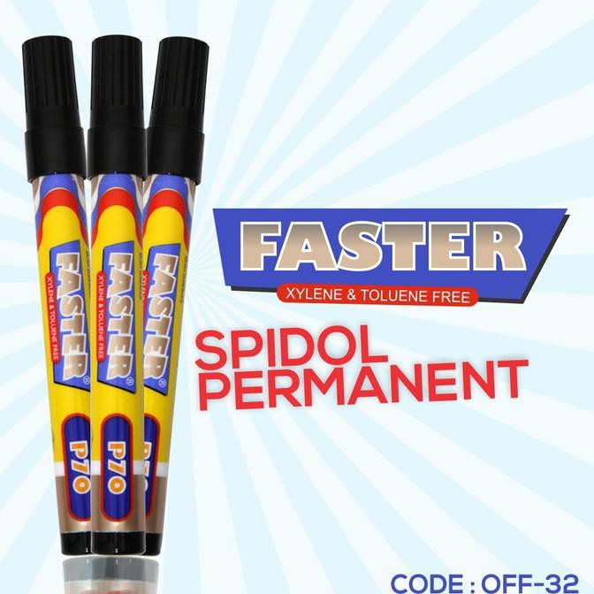 Spidol Faster P70 Permanen dan no permanent