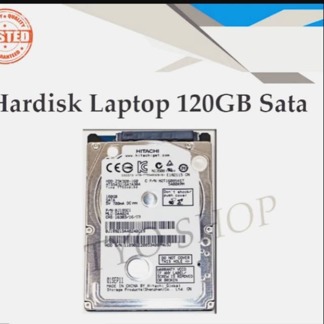 Hardisk HDd laptop Netbook notebook 120gb Slot ide sata bukan ssd