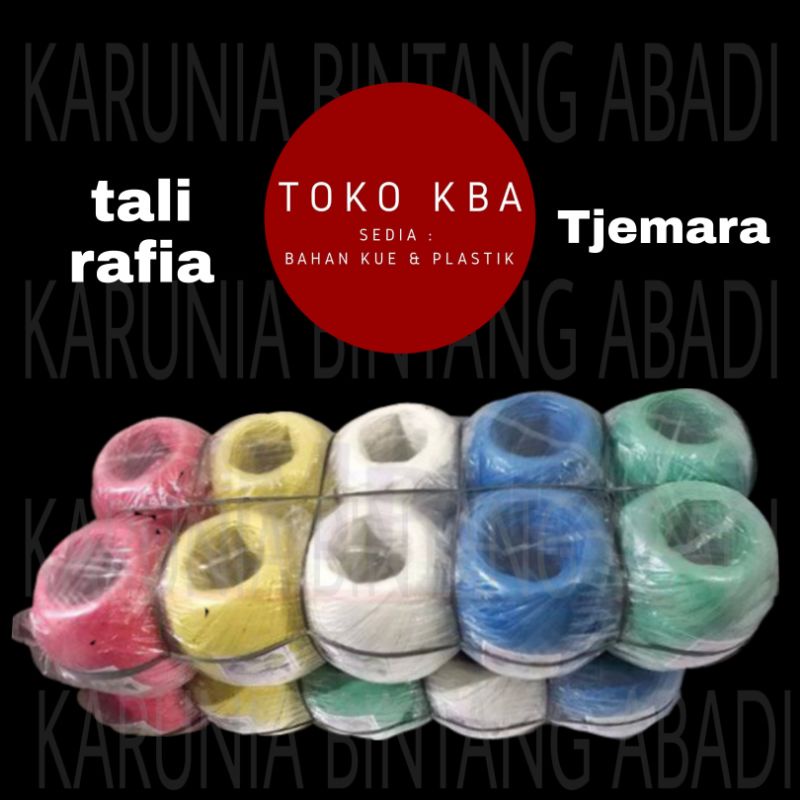 

Tali rafia Tjemara 1 bal ( hitam | warna ) 7 kg
