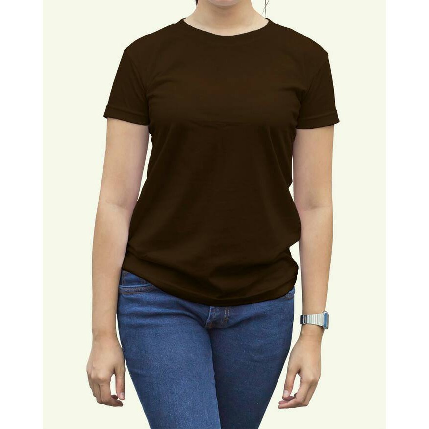 30S Kaos o neck wanita XS-XXL polos thirt cewek oneck murah grosir combed 0-neck