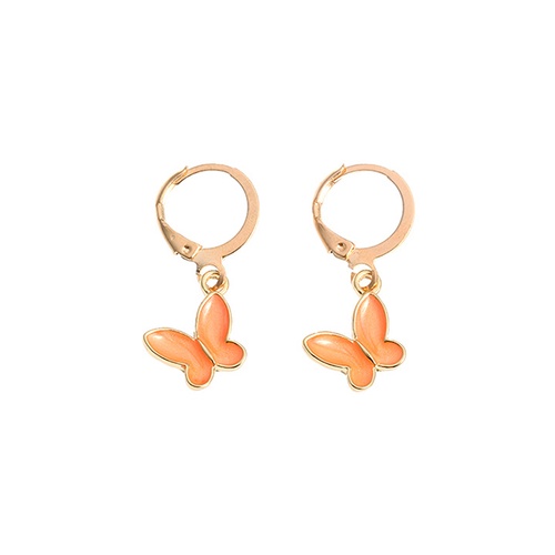 LRC Anting Tusuk Fashion Dripping Butterfly Alloy Earrings K37024