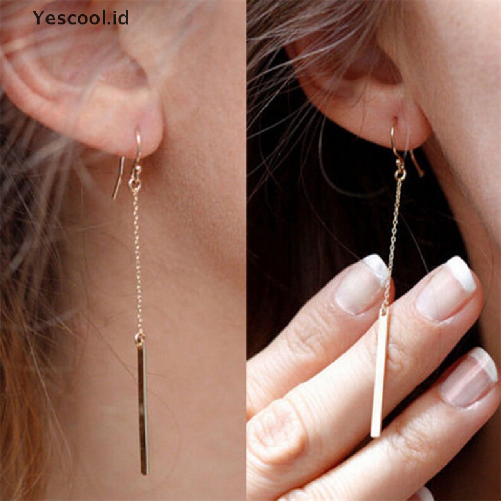 Anting Panjang Menjuntai Bahan Alloy Untuk Wanita