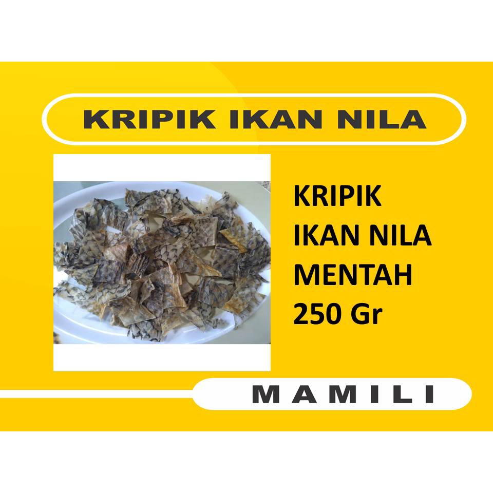 

Kripik kulit ikan Mentah 250gr