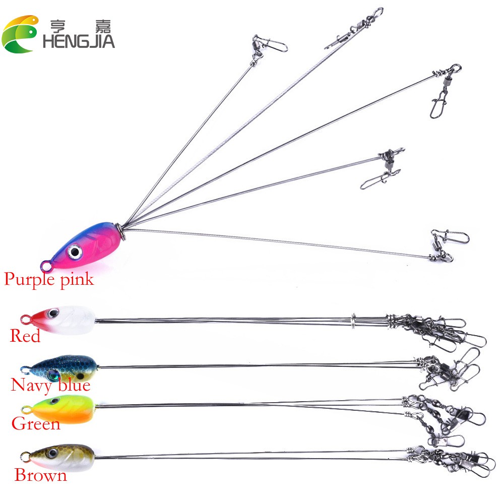 HENGJIA 1pcs 18CM Umbrella Fishing lure Rig 5 Arms Alabama Rig Head Swimbait Swivel Snap Connector