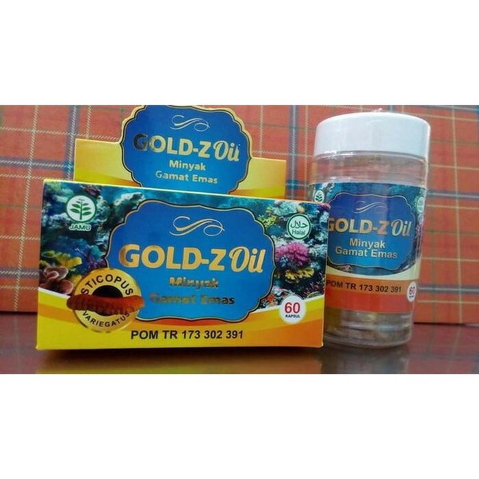 Gamat Emas Gold Z Oil POM BPOM Asli Original 60 kapsul Kapsul Minyak Ekstrak Gamat Emas original