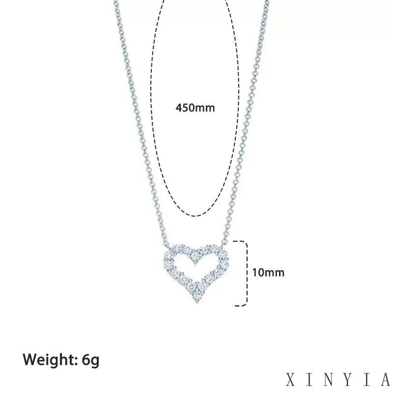 【Bayar di tempat】Kalung Love Zircon Cinta Fashion Korea Necklace Girls Light Luxury Niche Design Rantai Klavikula Yang Indah-A.one