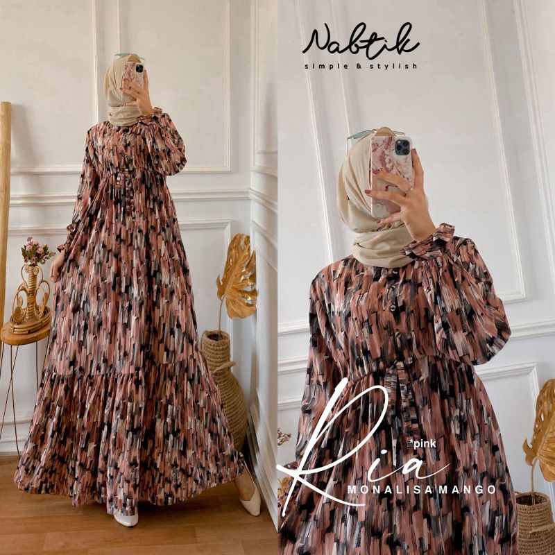 Dress Ria Ori Nabtik / Gamis Ria Original Nabtik / Dress Terbaru