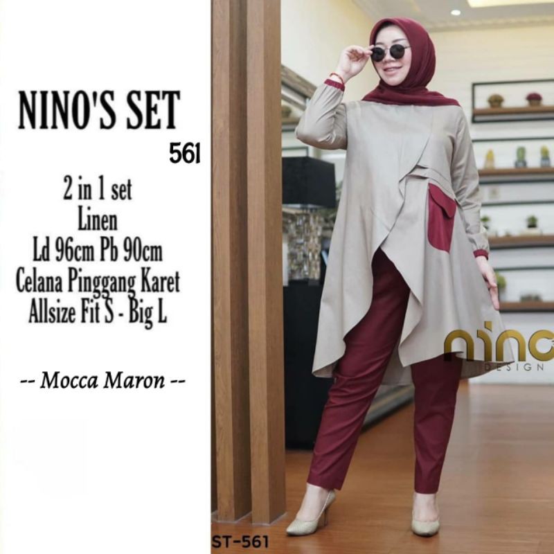 SL 561 NINOS Setelan Ori ° Setelan Celana Best seller Wanita Remaja Dewasa