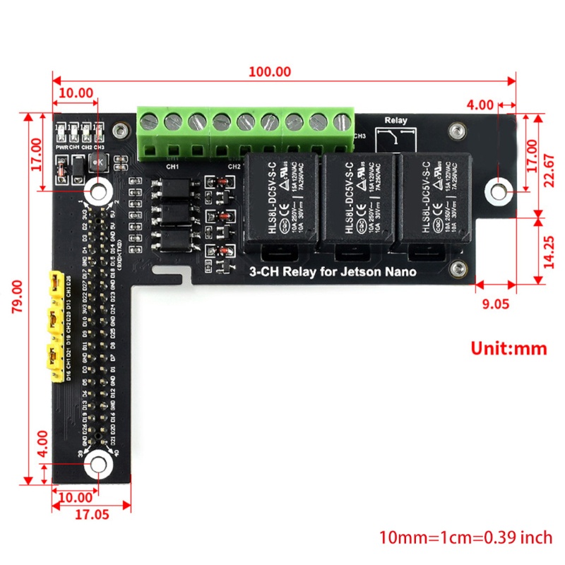 Btsg Papan Ekspanding Kontrol RELAY 3salur Untuk Isolasi Optocoupler RELAY JETSON NANO 3-CH Dengan Kop GPIO Untuk Jet
