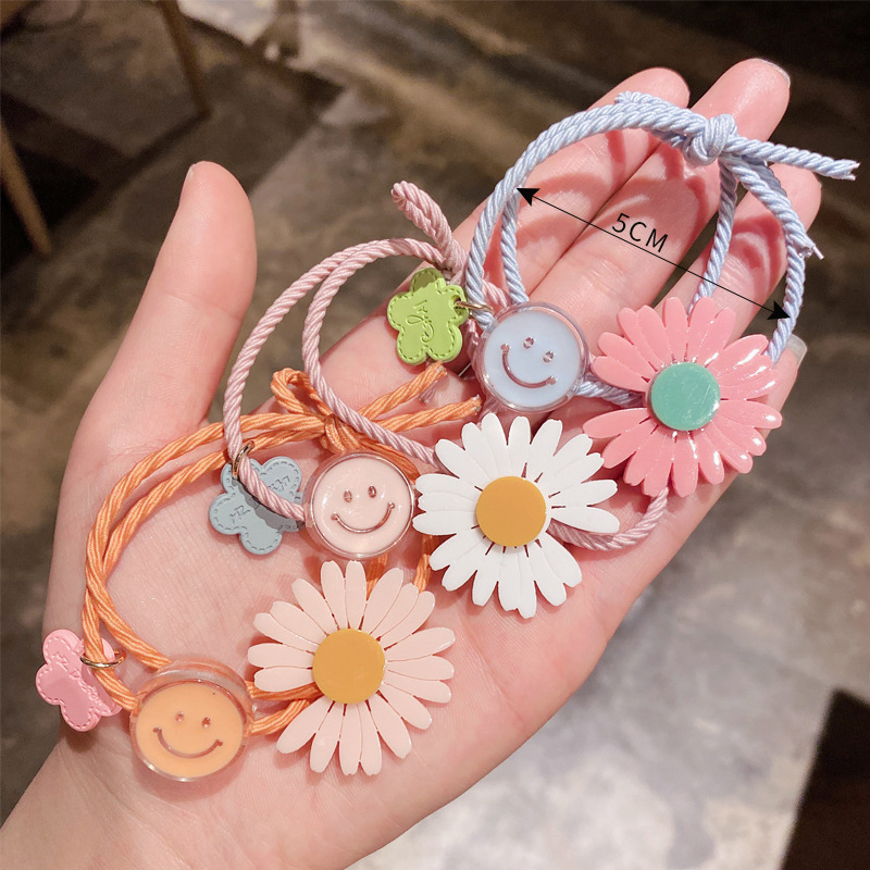 Hair Bands Rubber Bands Smiling Face Daisy