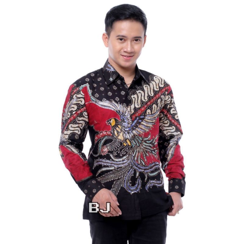 baju  pria panjang batik semi sutra full furing// baju batik halus full furing istimewa new