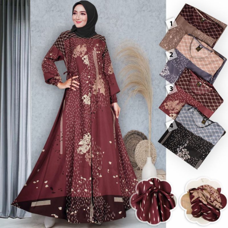 Gamis maxmara luxury / gamis motif / gamis formal kondangan