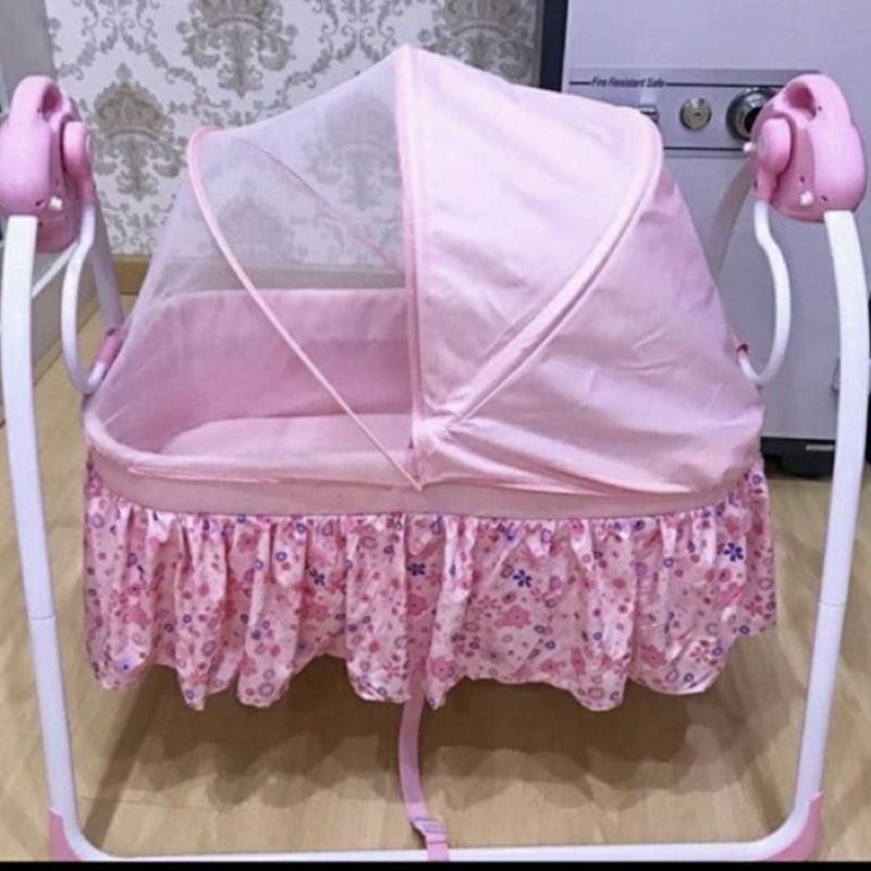 Sewa/Penyewaan Ayunan Bayi Otomatis Warna Pink/Baby Swing/BabyElle/Ayunan Baby Otomatis (Khusus Sewa