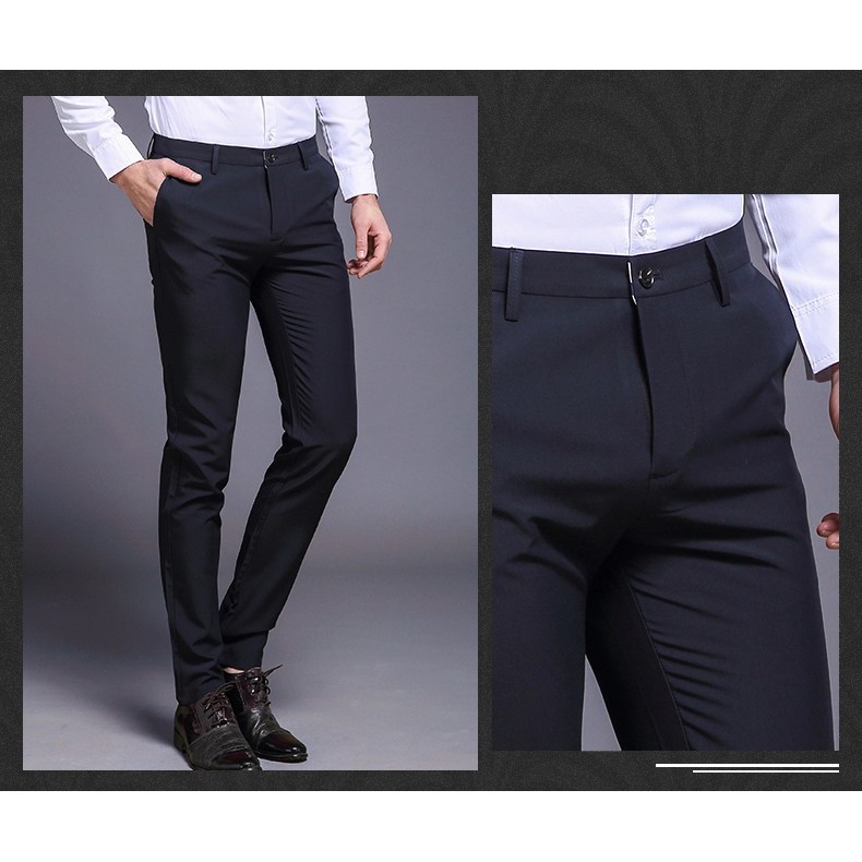 CELANA PREMIUM PRIA SLIM FIT KOREAN STYLE IN BLACK ORIGINAL NIKAYU