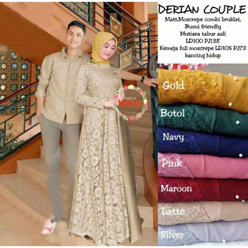 Baju Gamis Couple Tunangan : Baju Gamis Couple Keluarga ...