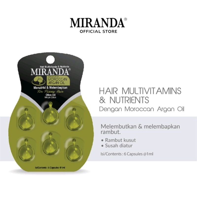 MIRANDA VITAMIN RAMBUT BLISTER ISI 6 HAIR VITAMIN