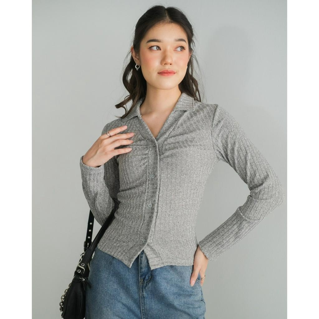 Myrubylicious NASTRI SHIRT KODE 4252  | KEMEJA | KEMEJA WANITA | KEMEJA LENGAN PANJANG | KEMEJA RAYON